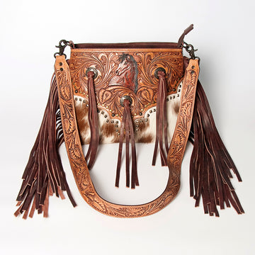 American Darling Crossbody Hand Tooled Hair-On Genuine Leather Women Bag Western Handbag Purse